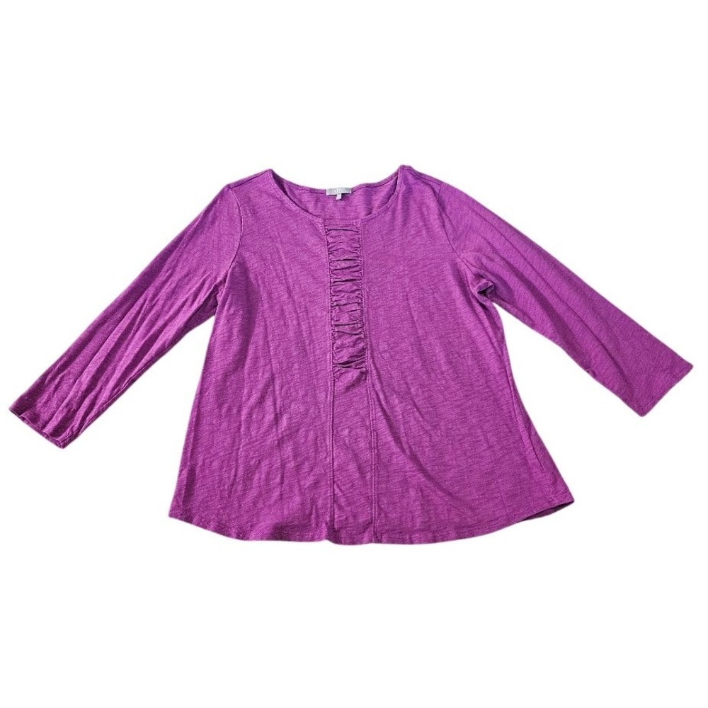 Habitat Clothes to Live In Magenta Purple Cotton Slub Ladder Cutout Top XL